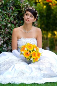 Beautiful bride at a beautiful garden! By Fernando Weberich-Free Images.com Find Out What Wedding Dresses Have in Common with Images from Savvy-Writer.
