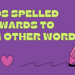 words spelled backwards graphic with a pencil
