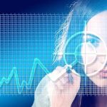 target audience: image of a woman superimposed behind a graph with a target and graph line going up