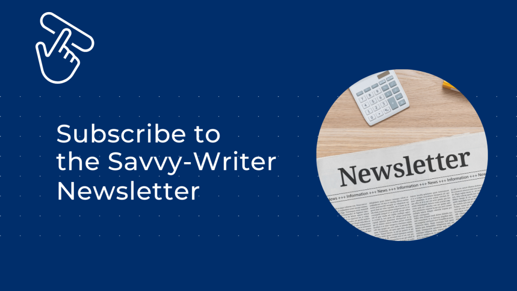 savvy-writer newsletter subscribe button