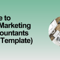 Digital marketing for accountants featured image with an accountant at his desk with an Apple MacBook and desktop