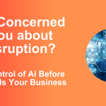 AI disruption in digital marketing and business_featured image with AI graphic connected to multiple icons