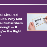 small email subscribers list real results